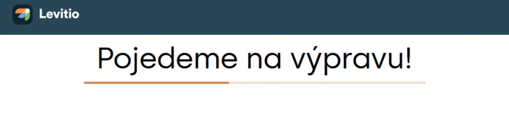 Uvítací hláška „Pojedeme na výpravu!“ v portálu pro rodiče